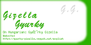 gizella gyurky business card